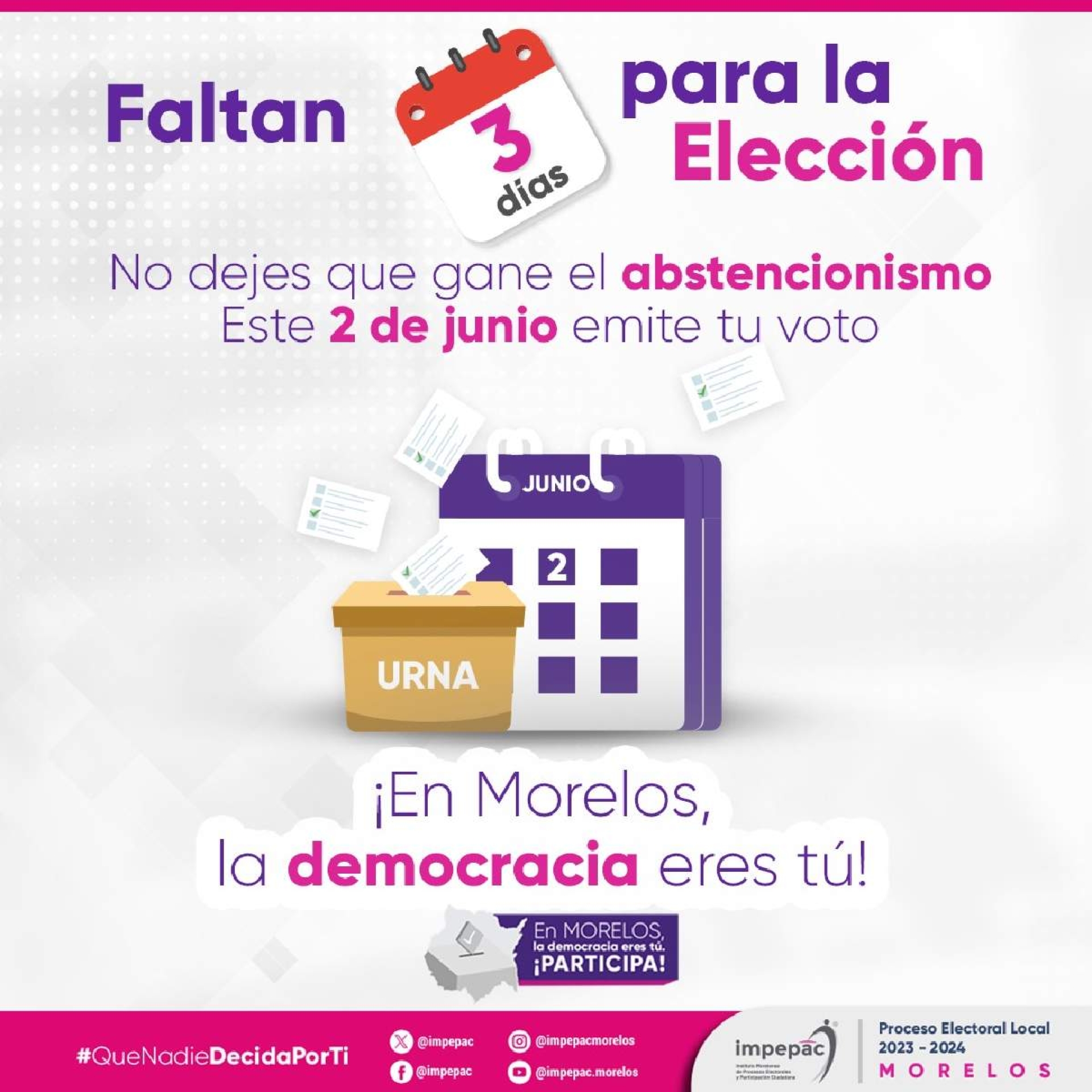 Todo listo para la jornada comicial del domingo: Impepac