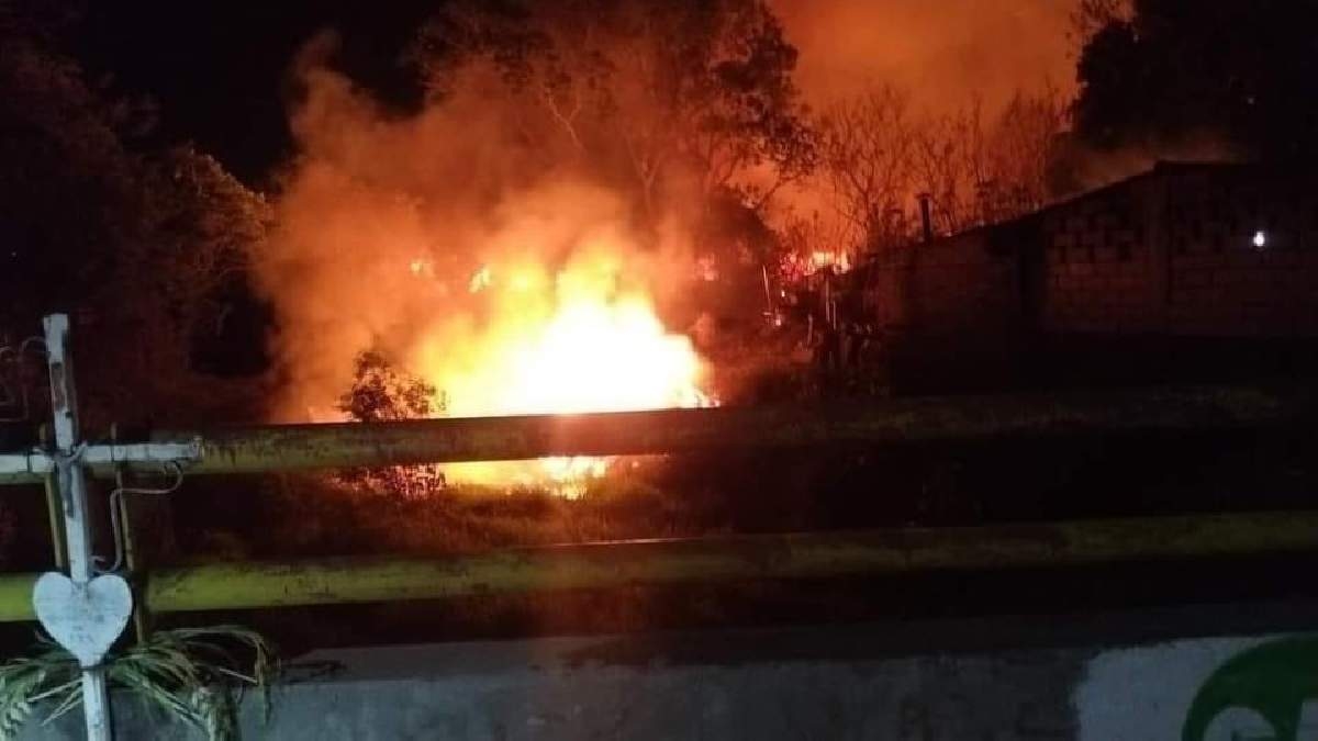 Se registra incendio en hacienda de Oacalco