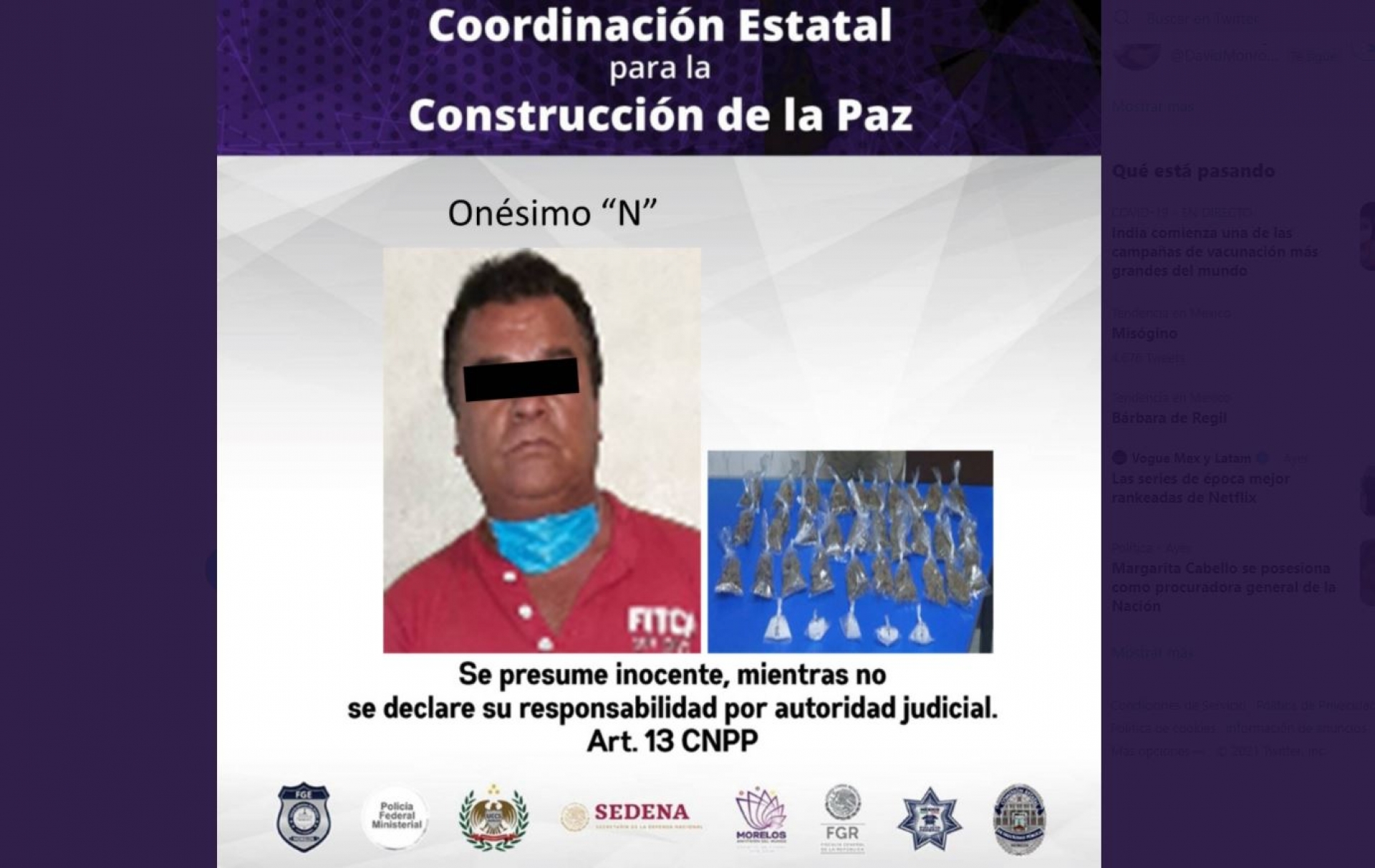 Transportaba droga en una camioneta