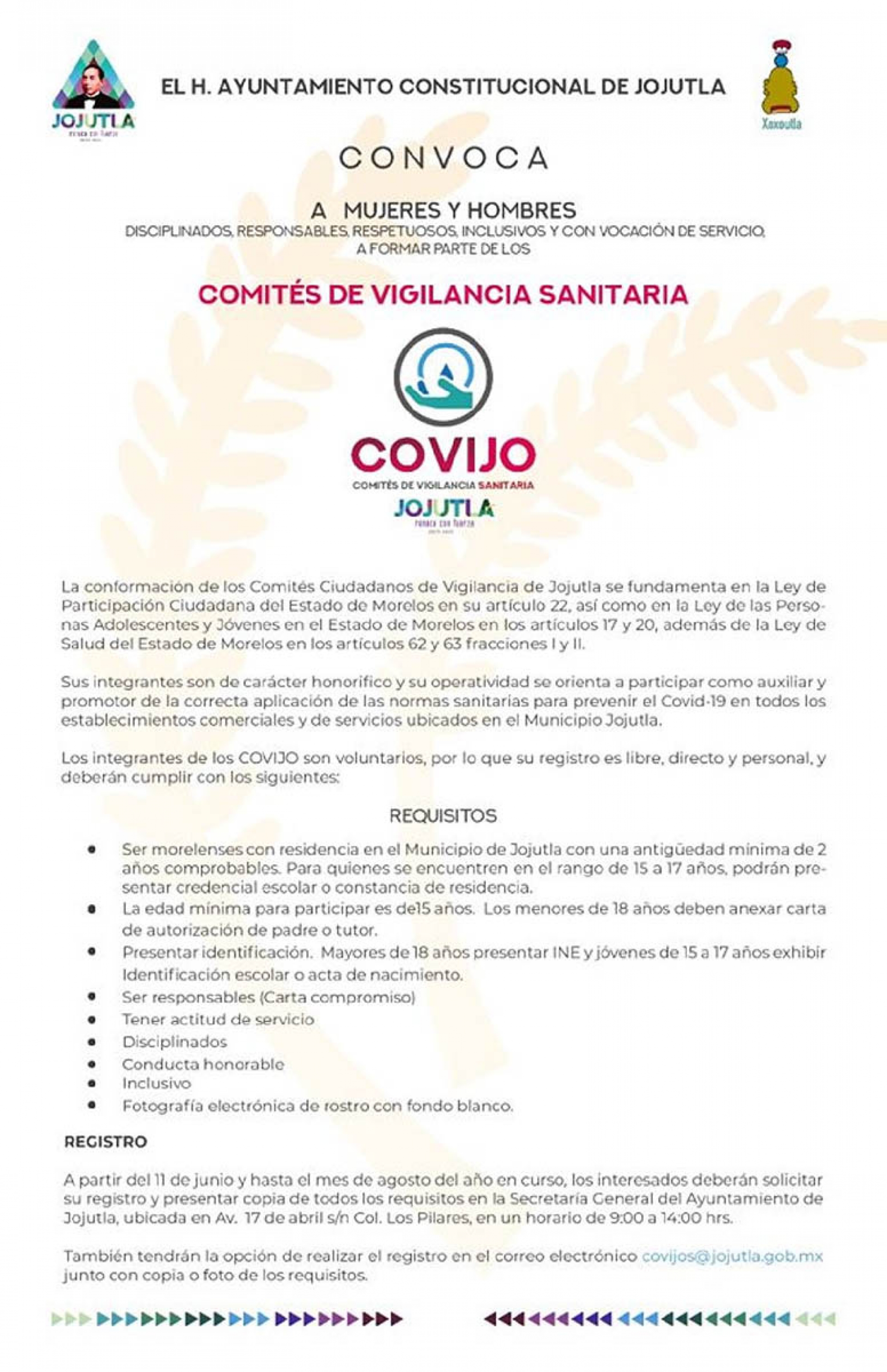Lanzan convocatoria para integrar los comités de vigilancia sanitaria