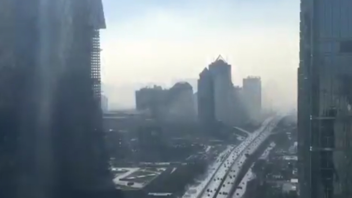 Así es como en sólo 20 minutos una nube de smog engulle a Pekín