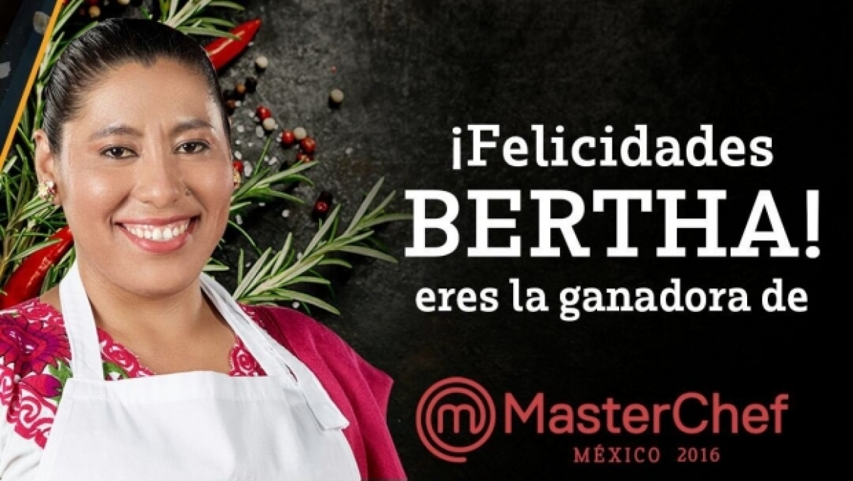 Bertha es la ganadora de Master Chef México