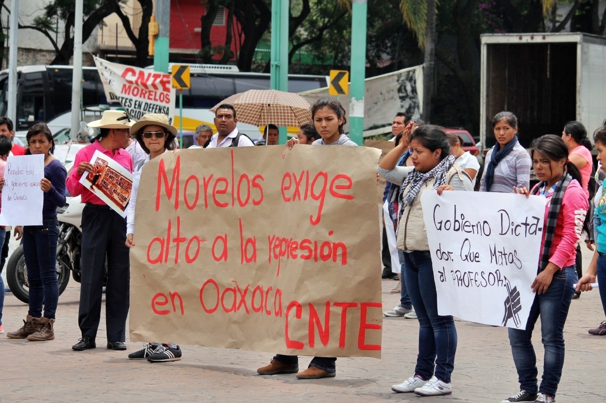 Protesta CNTE por represión contra maestros en Oaxaca