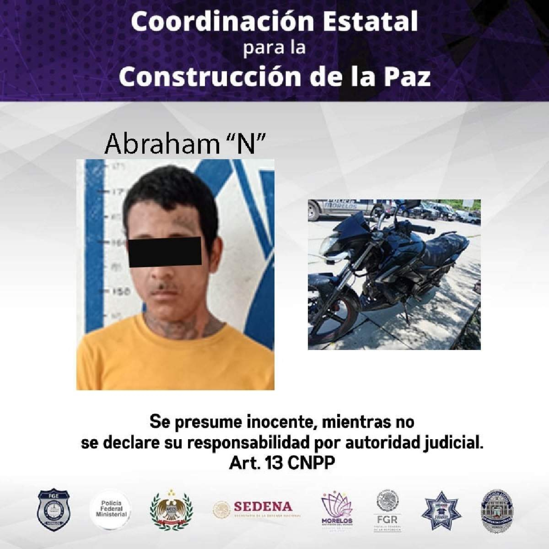 Sorprenden a joven en poder de una moto robada