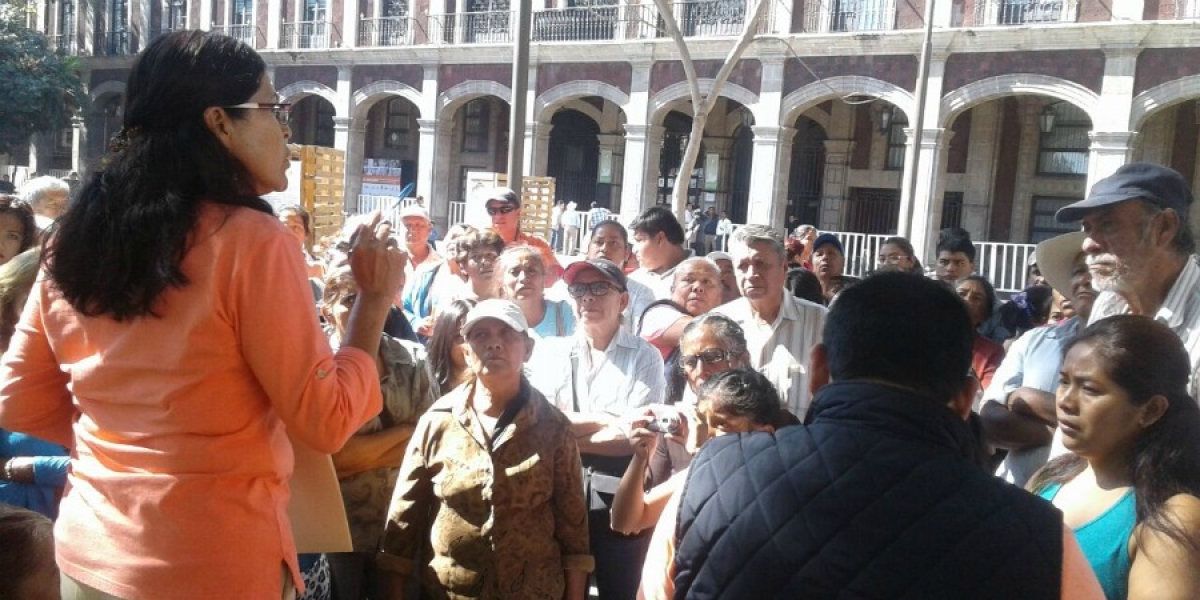 Se manifiestan antorchistas en Cuernavaca; piden que la UNAM realice estudio en Totolapan