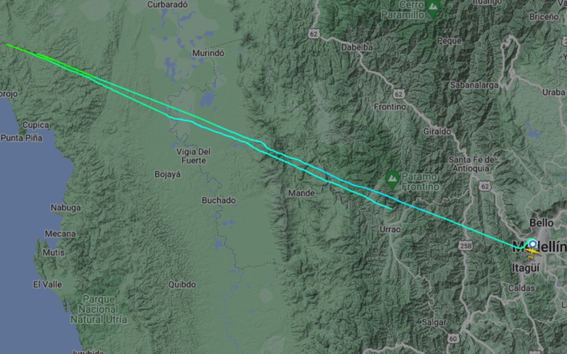 Desaparece avión con 10 personas tras perder contacto en Colombia