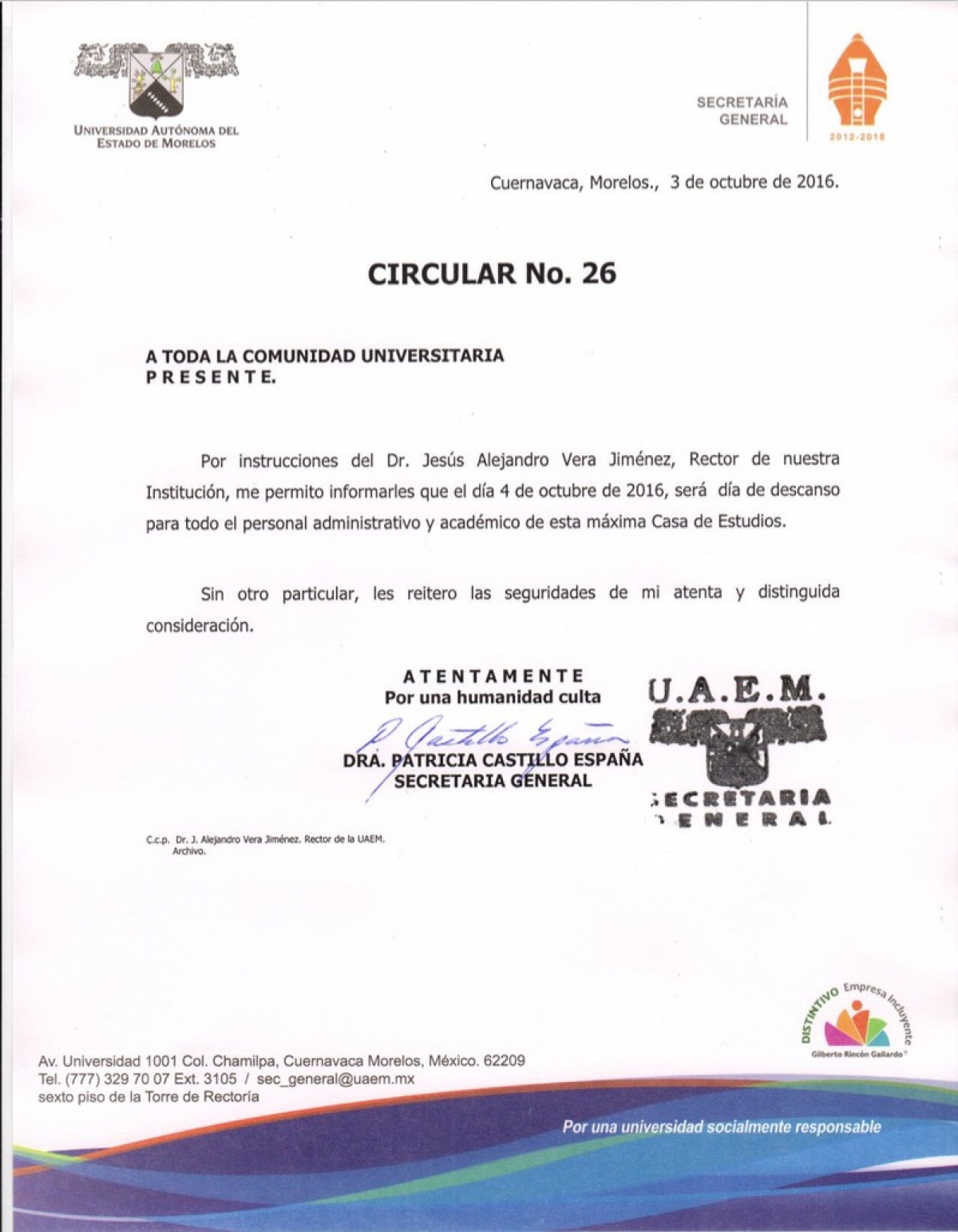 Hoy suspenden clases en la UAEM por aniversario de sindicatos