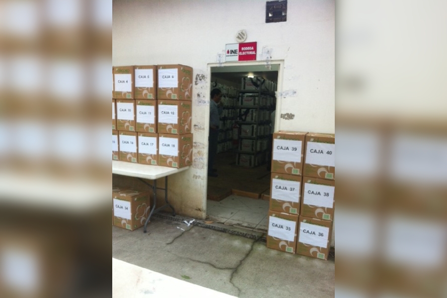 Preparan destrucción de material electoral en la Junta Distrital 04
