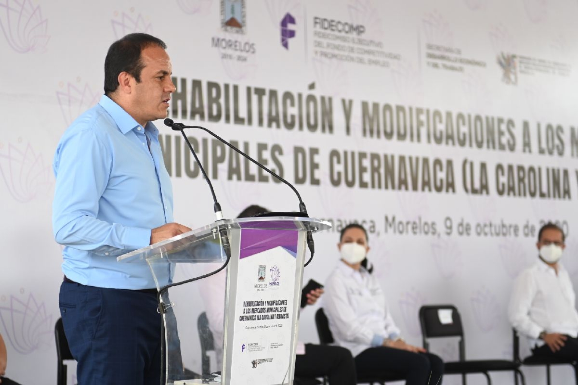 Entrega Cuauhtémoc Blanco obras de rehabilitación en mercados públicos de Cuernavaca