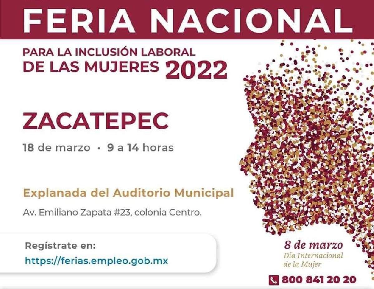 Realizarán Feria Nacional para la Inclusión Laboral de las Mujeres en Zacatepec