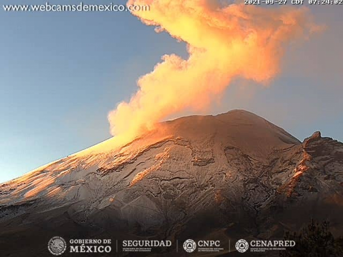 El Popocatépetl registró actividad volcánica durante las ultimas 24 horas