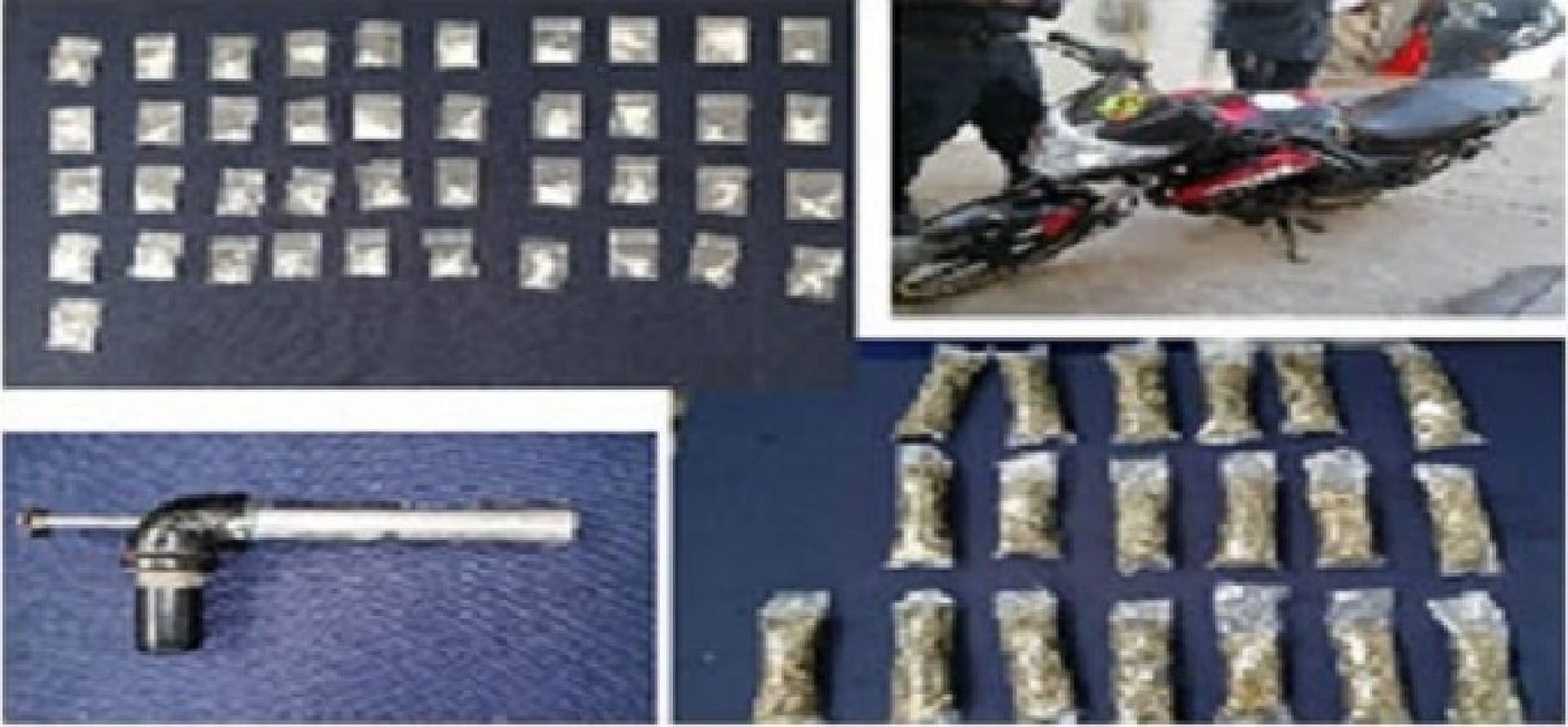 Atrapan a dos individuos en poder de “cristal” y marihuana