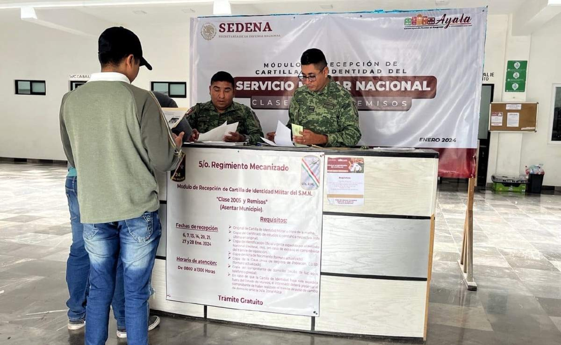 Inició la recepción de cartillas de identidad del SMN en Ayala