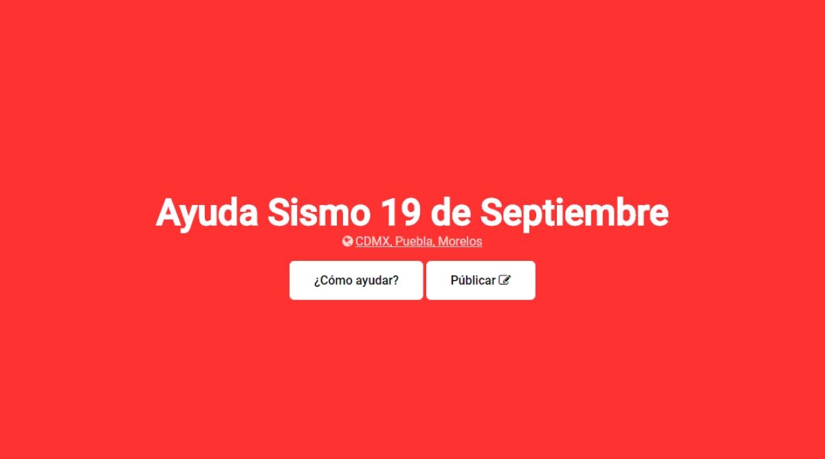 Este sitio reúne información de dónde y cómo ayudar a los afectados del sismo
