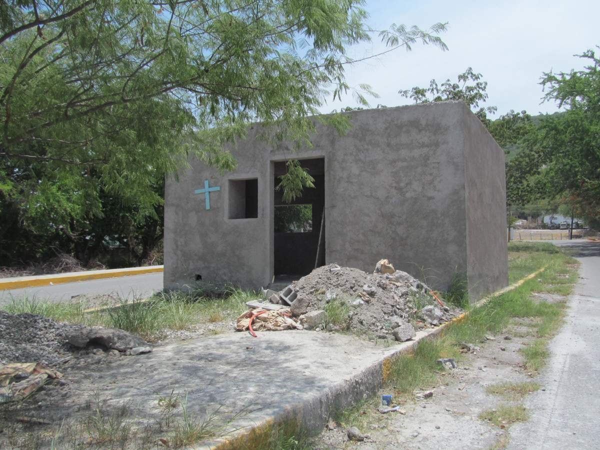 Construyen caseta de vigilancia en entrada de la Unidad Morelos