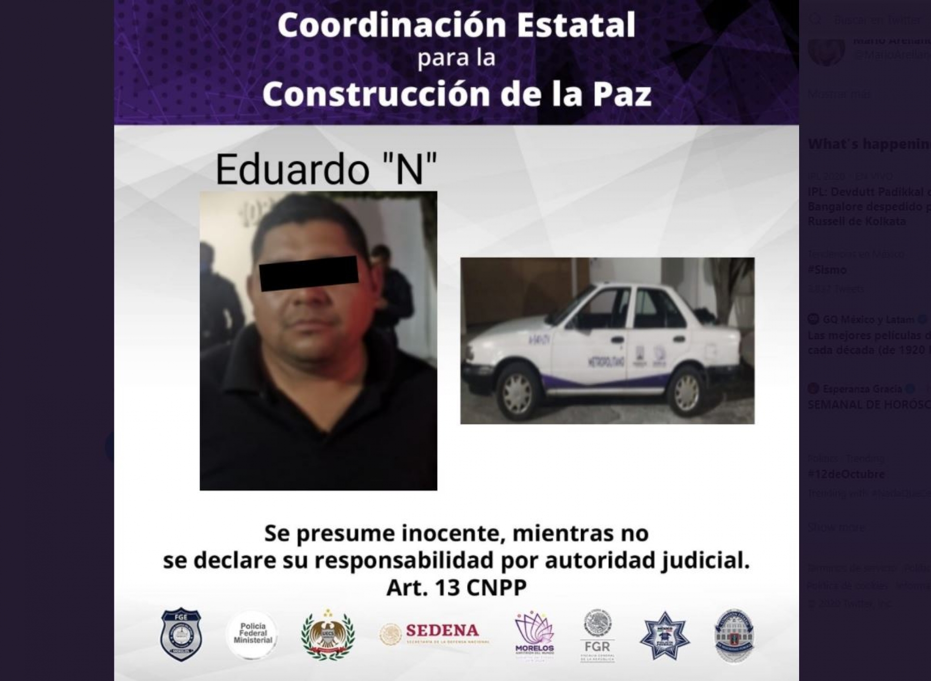 Lo alcanzó la Policía