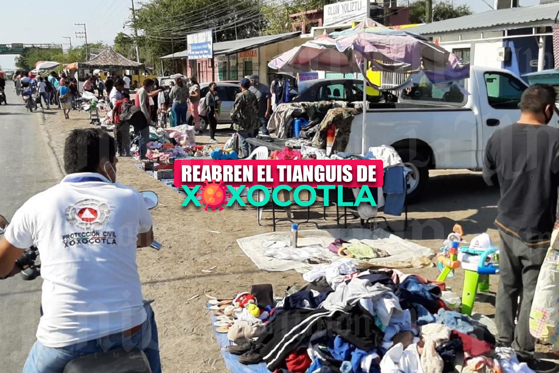 Reabren en su totalidad el tianguis de Xoxocotla