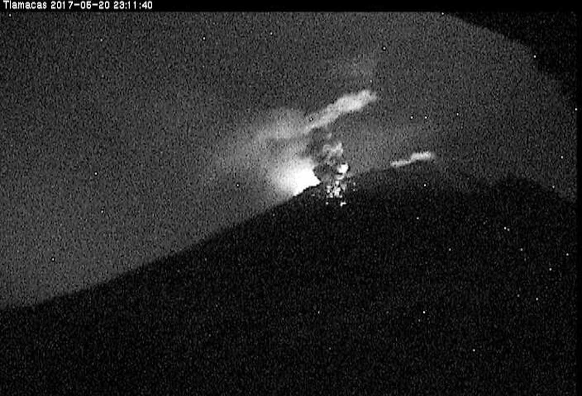 Aumenta incandescencia en el Popocatépetl 