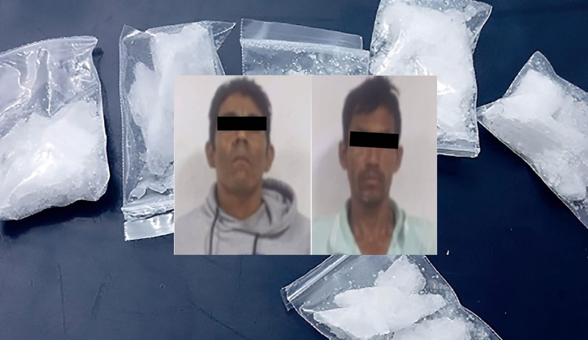 Los descubrieron en posesión de “cristal”