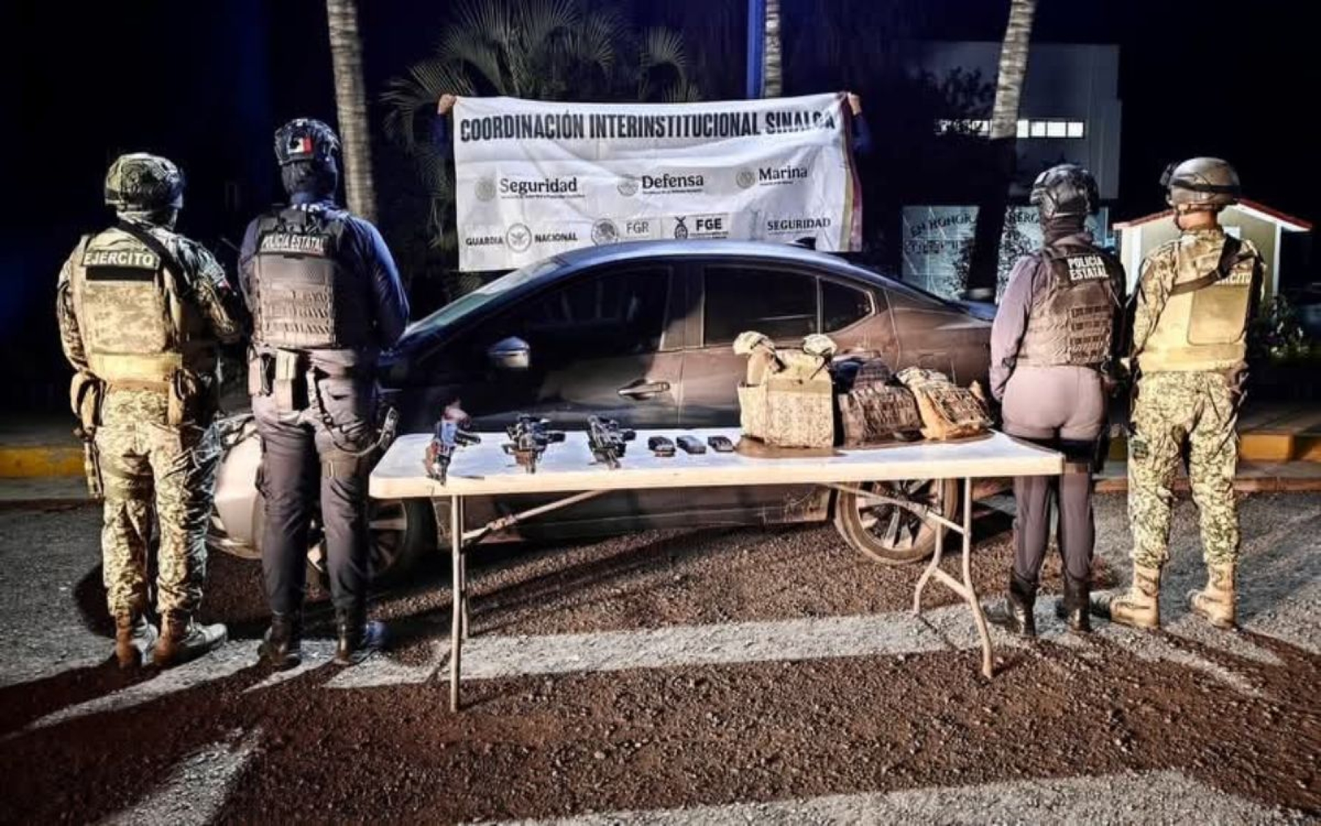 Aseguran armas y vehículo robado tras agresión a policías en Culiacán