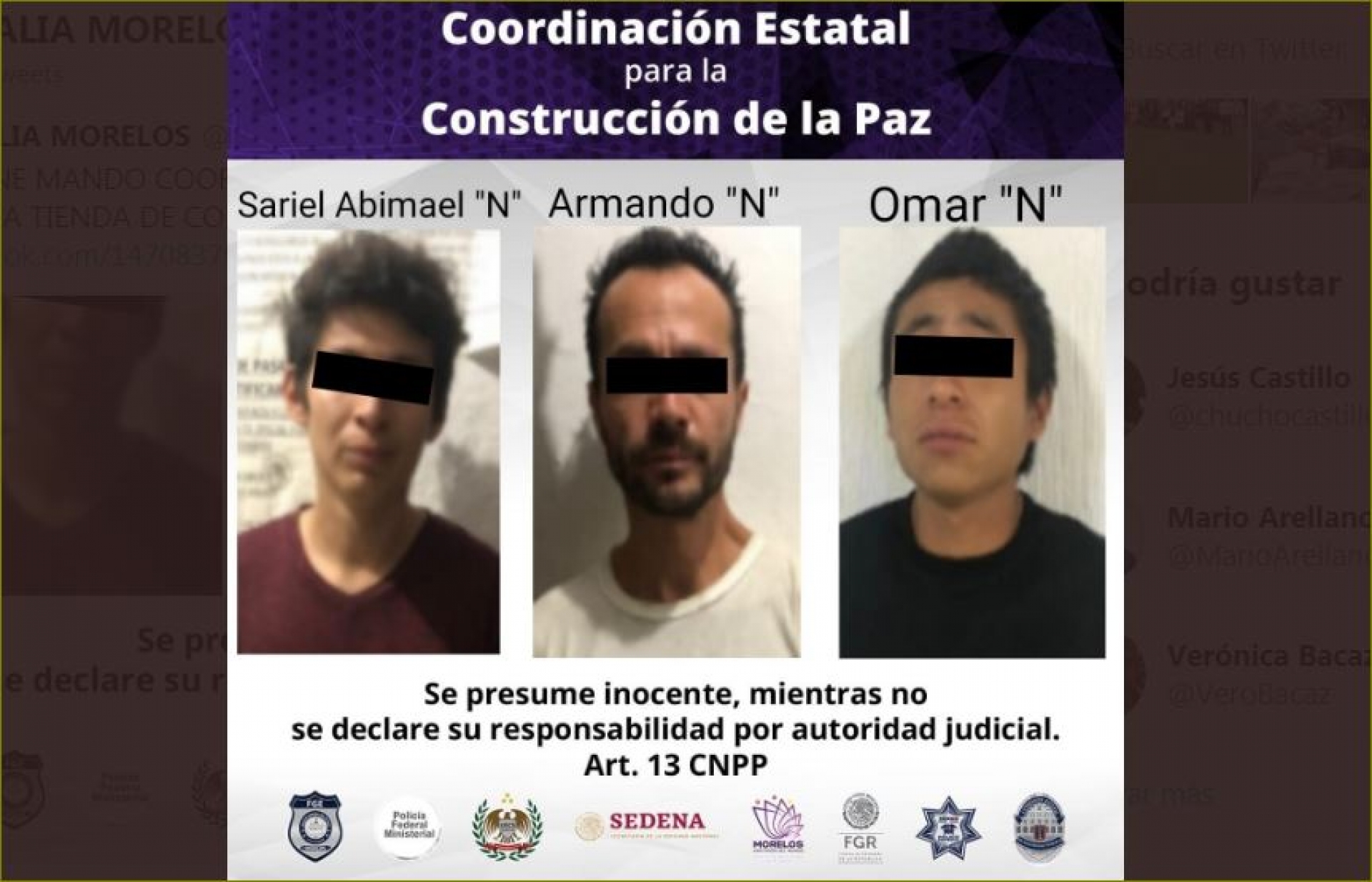 Arrestan a tres presuntos asaltantes en Acapantzingo