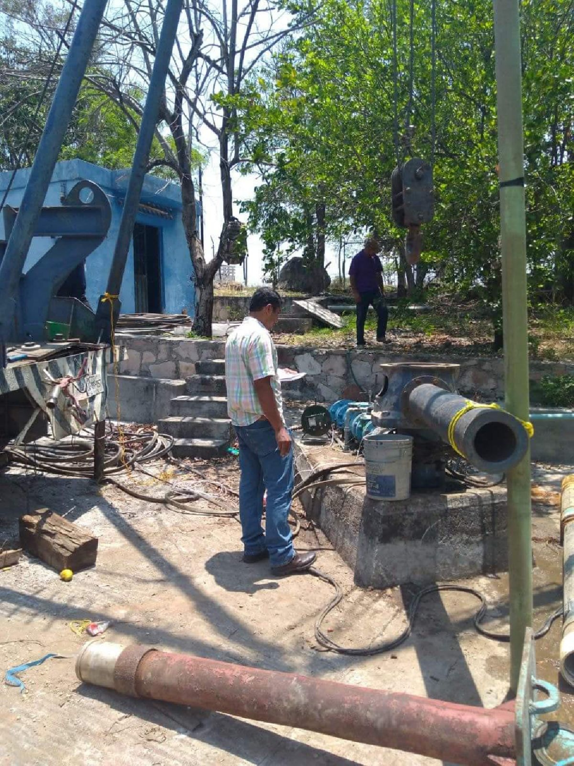 Dan mantenimiento al pozo “El Pajarito” en Axochiapan