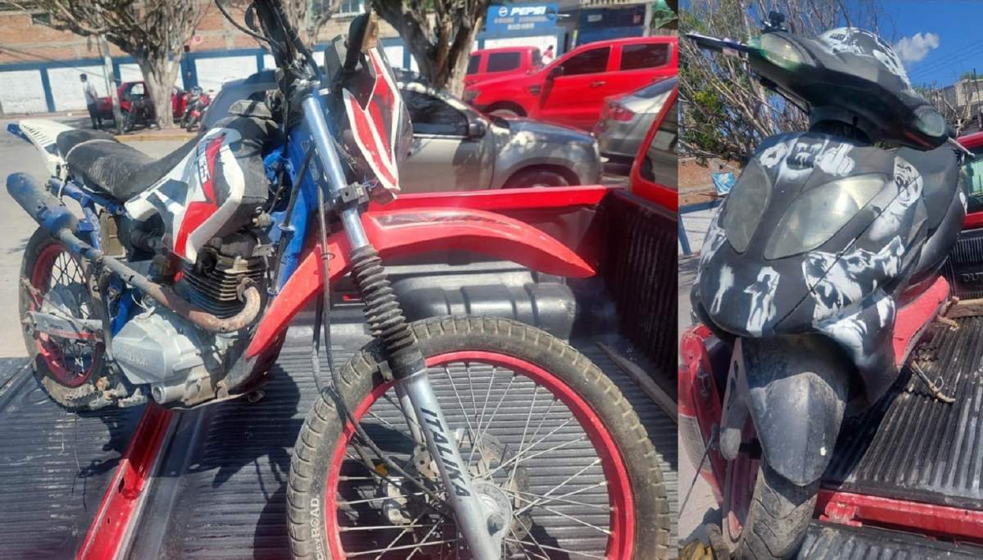 Abandonan dos motos en Puente de Ixtla