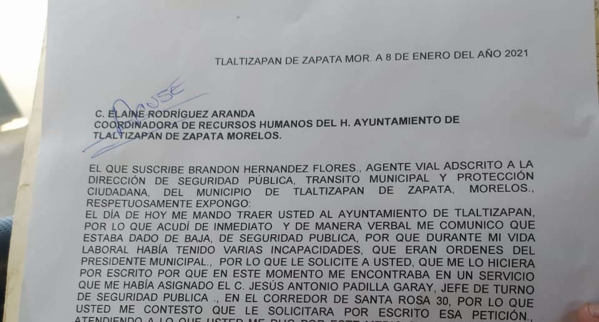 Acusan de despido injustificado al ayuntamiento de Tlaltizapán