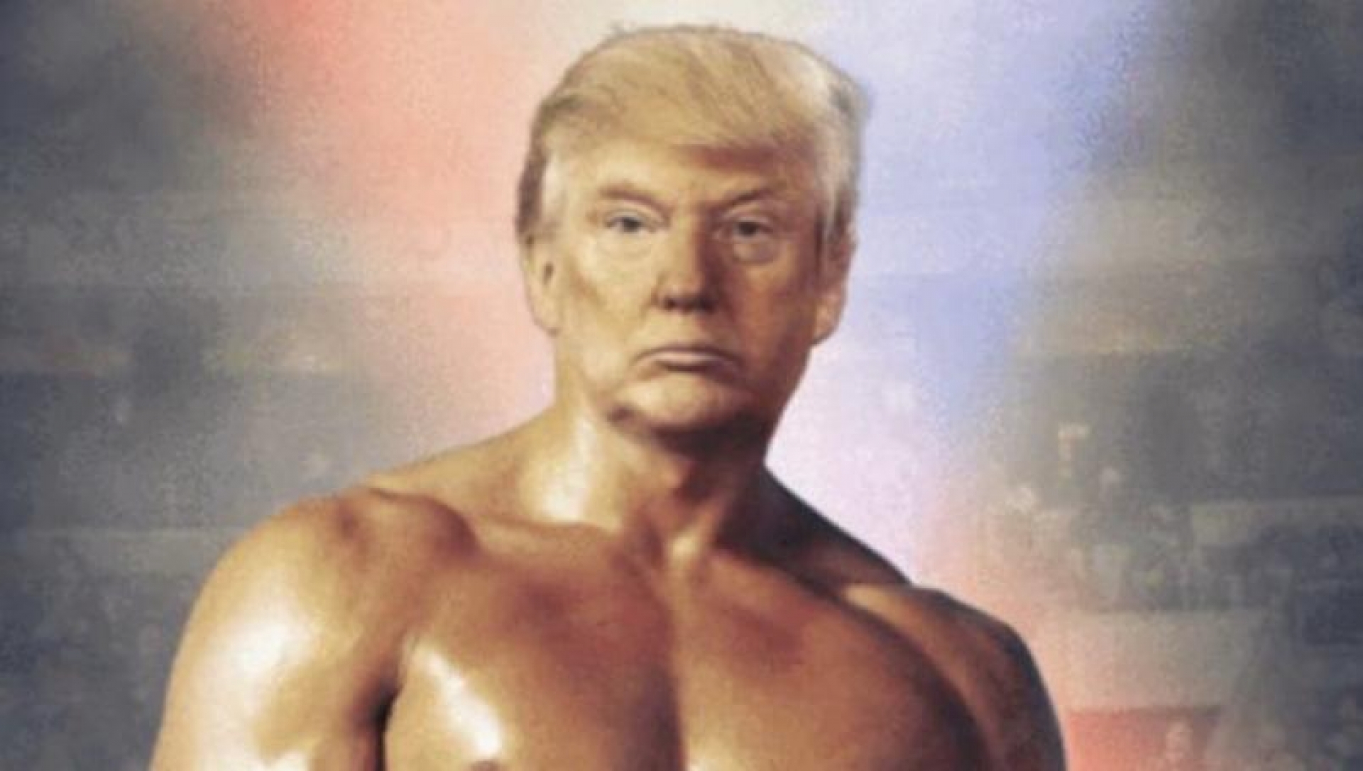Trump comparte en Twitter imagen ‘fotoshopeada’ con su cabeza y el cuerpo de Rocky
