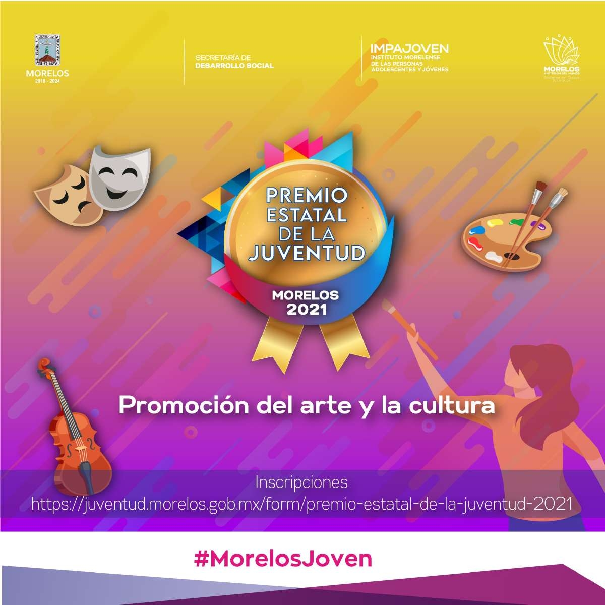 Premiarán a jóvenes por labor destacada en actividades culturales