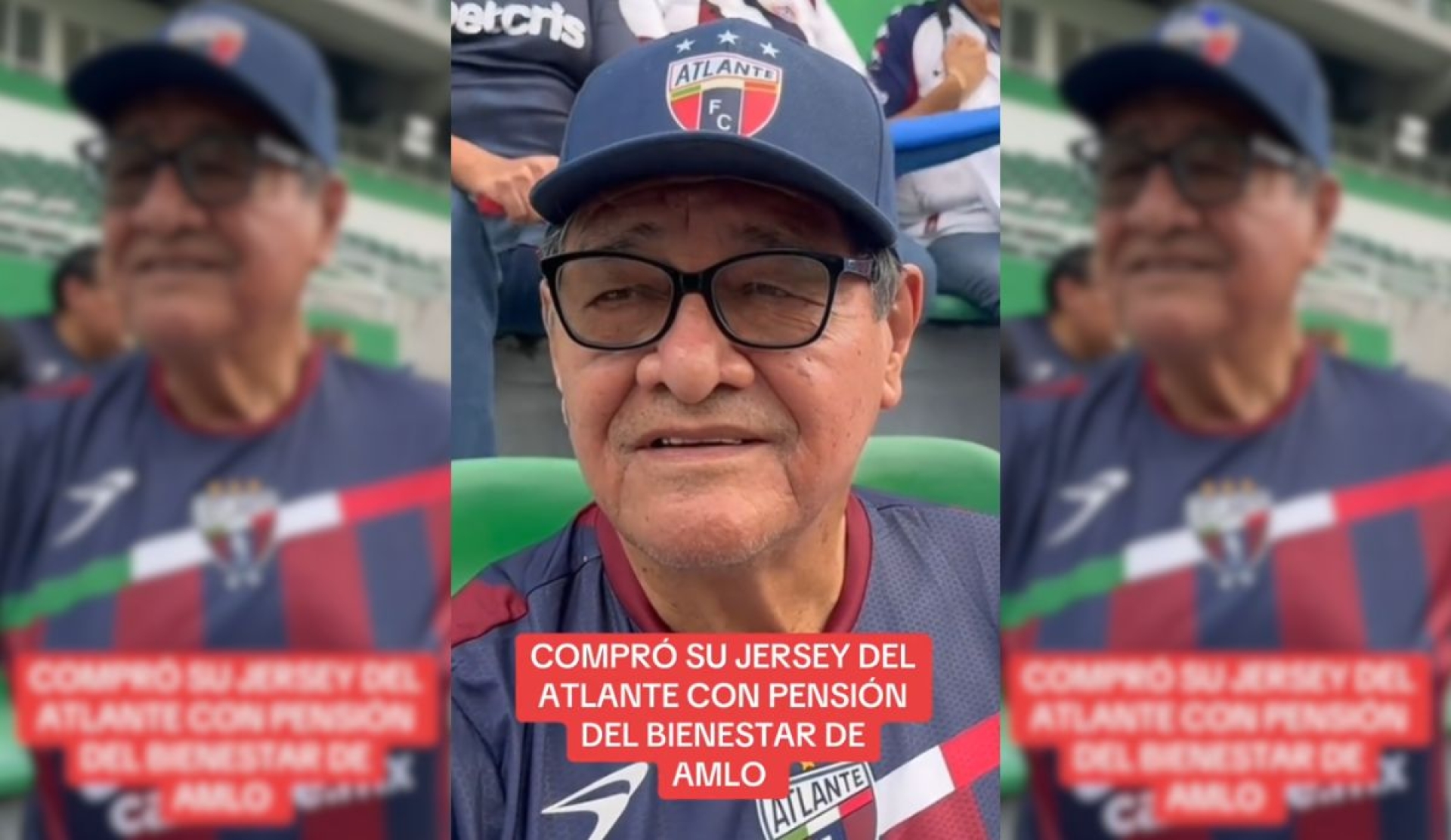 Adulto mayor compra playera oficial del Atlante con pensión del bienestar