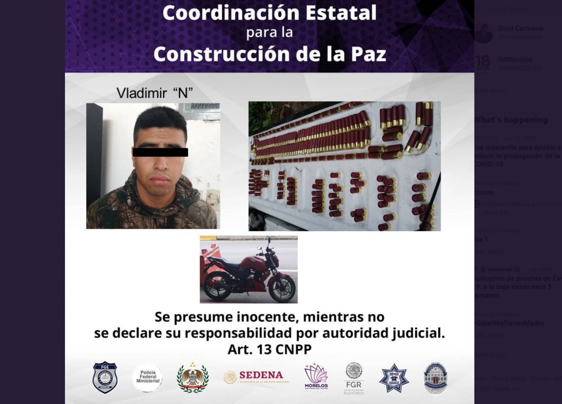 Llevaba más de 200 cartuchos de escopeta