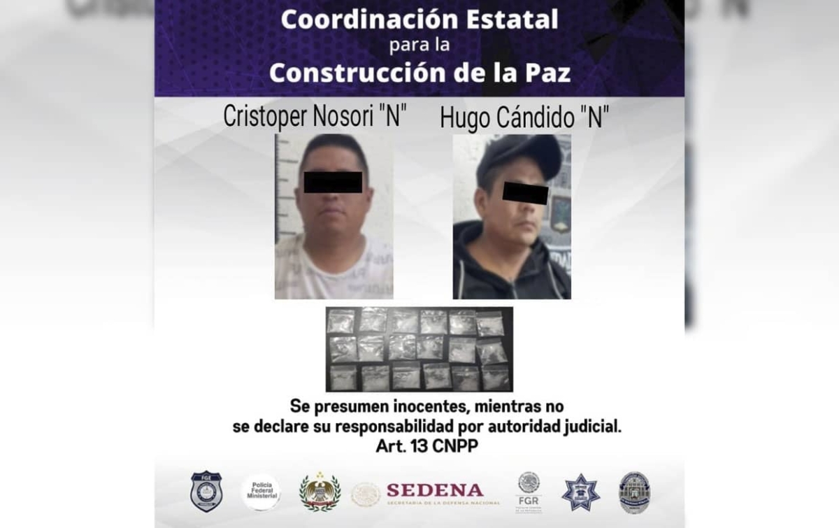 Los descubrieron en poder de "cristal"
