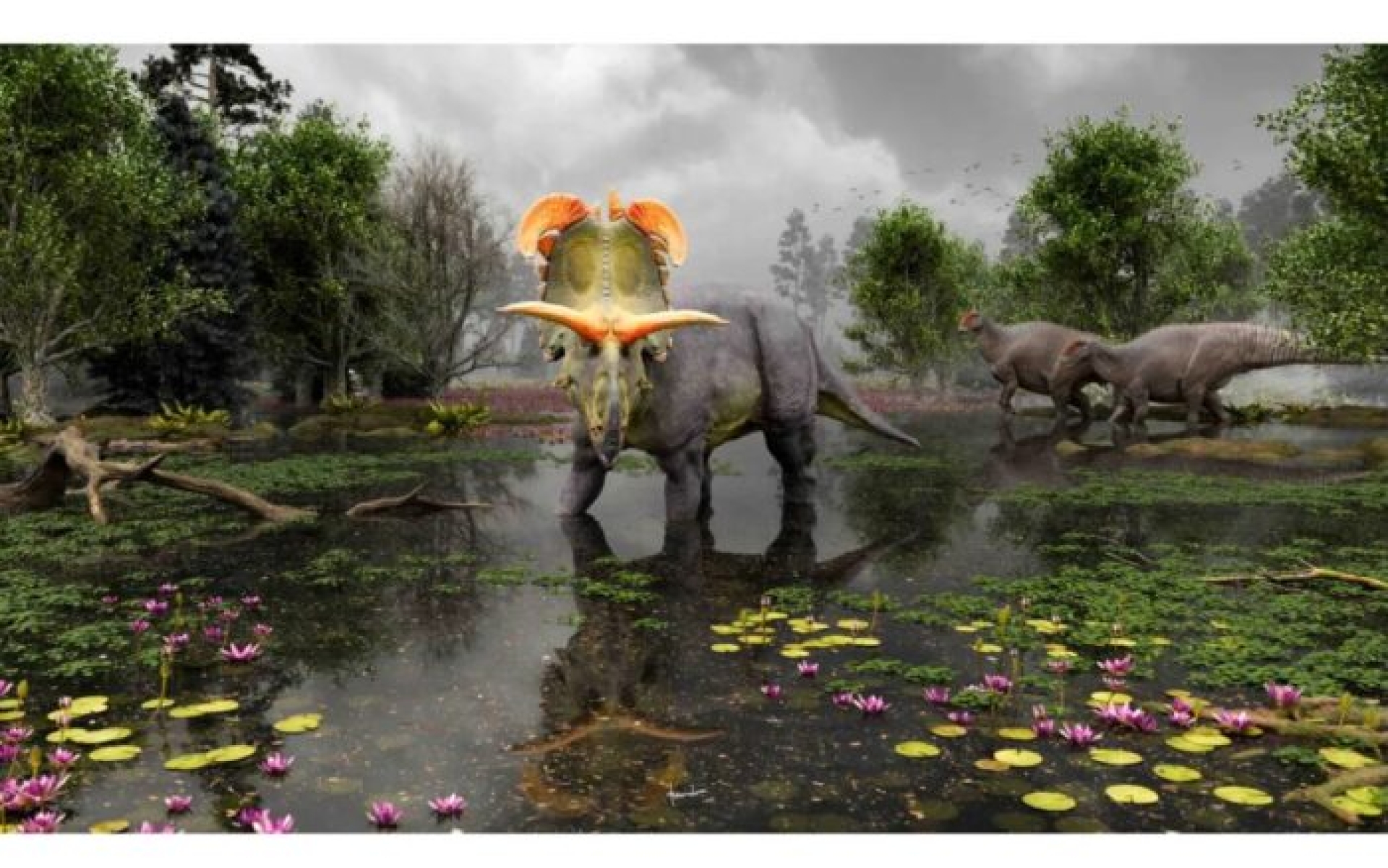 Descubren nueva especie de dinosaurio herbívoro con cuernos gigantes