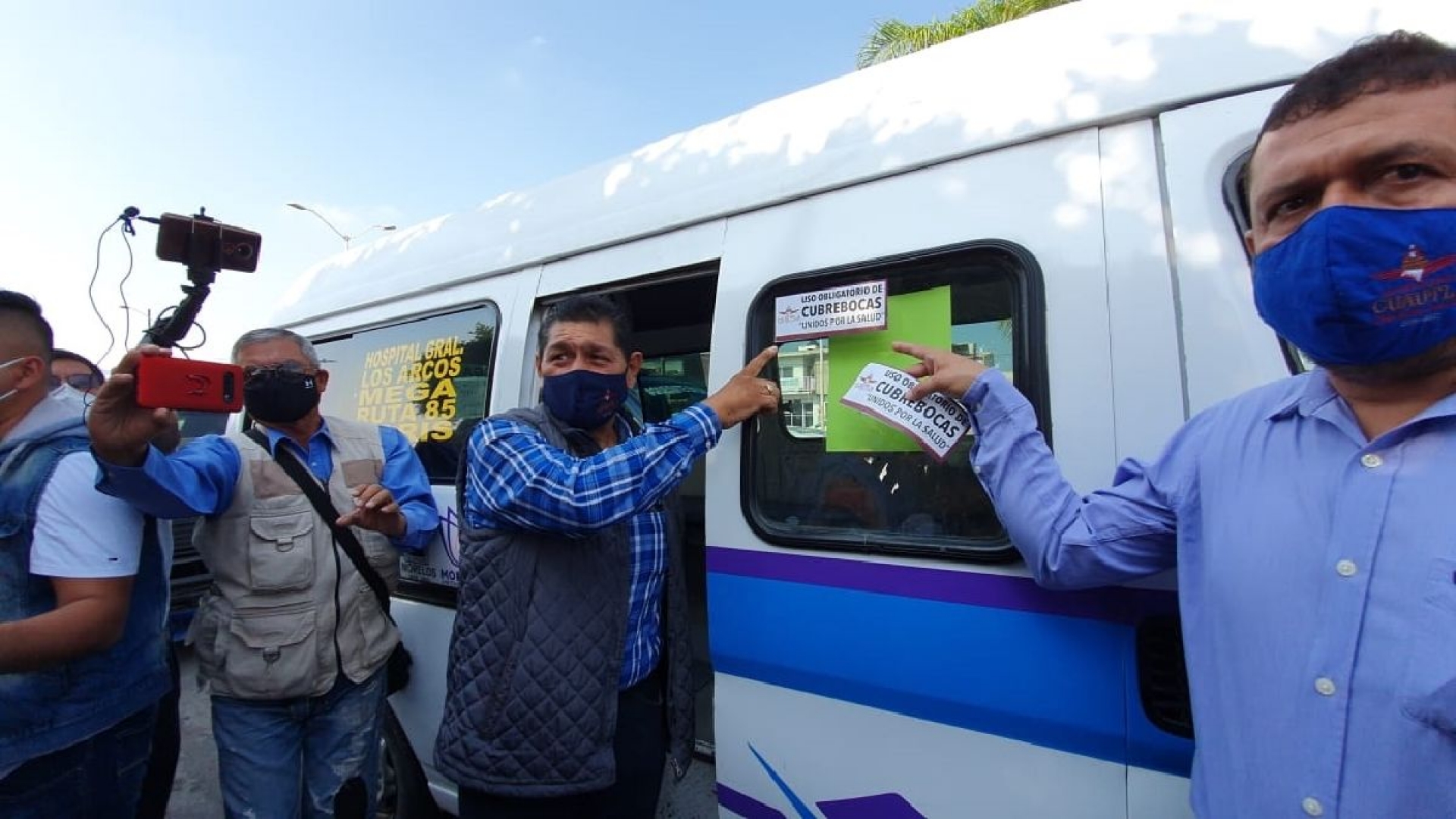 Obligatorio, el uso de cubrebocas en transporte de Cuautla
