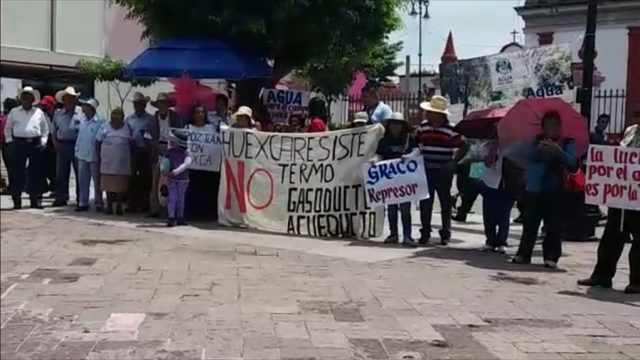 Marchan hasta el plantón de Apatlaco a un año del enfrentamiento