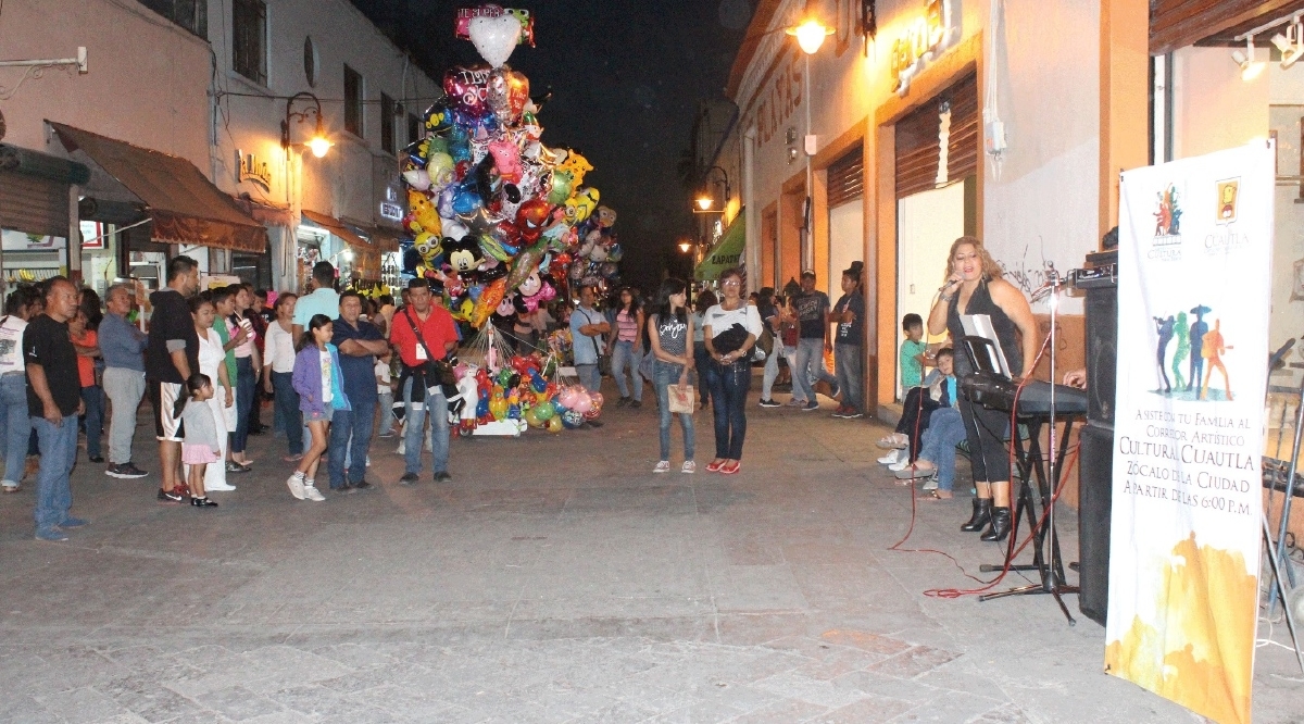 Cuautlenses y turistas pueden disfrutar de eventos culturales en el corredor artístico
