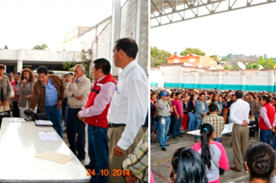 Entrega apoyos a escuelas edil de Tetela del Volcán