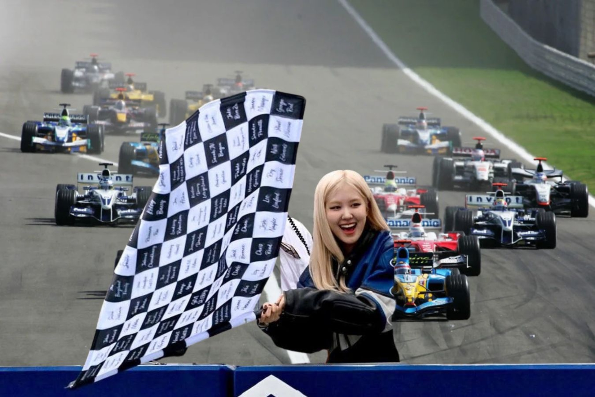 Rosé de BLACKPINK brilla en el GP de Miami 2025 al ondear la bandera a cuadros en la carrera sprint de F1