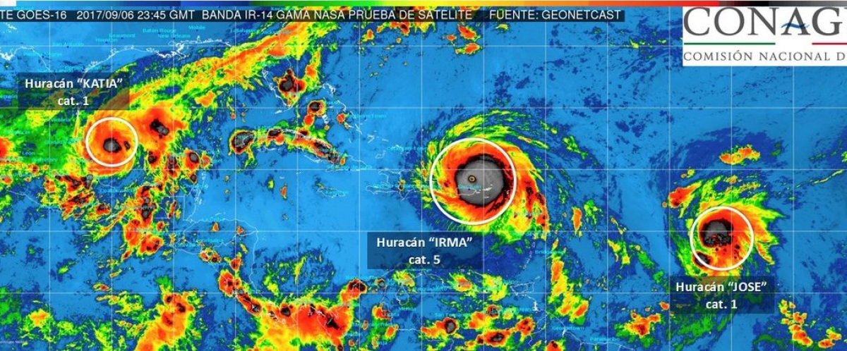 Tres son los huracanes que impactan el Atlántico
