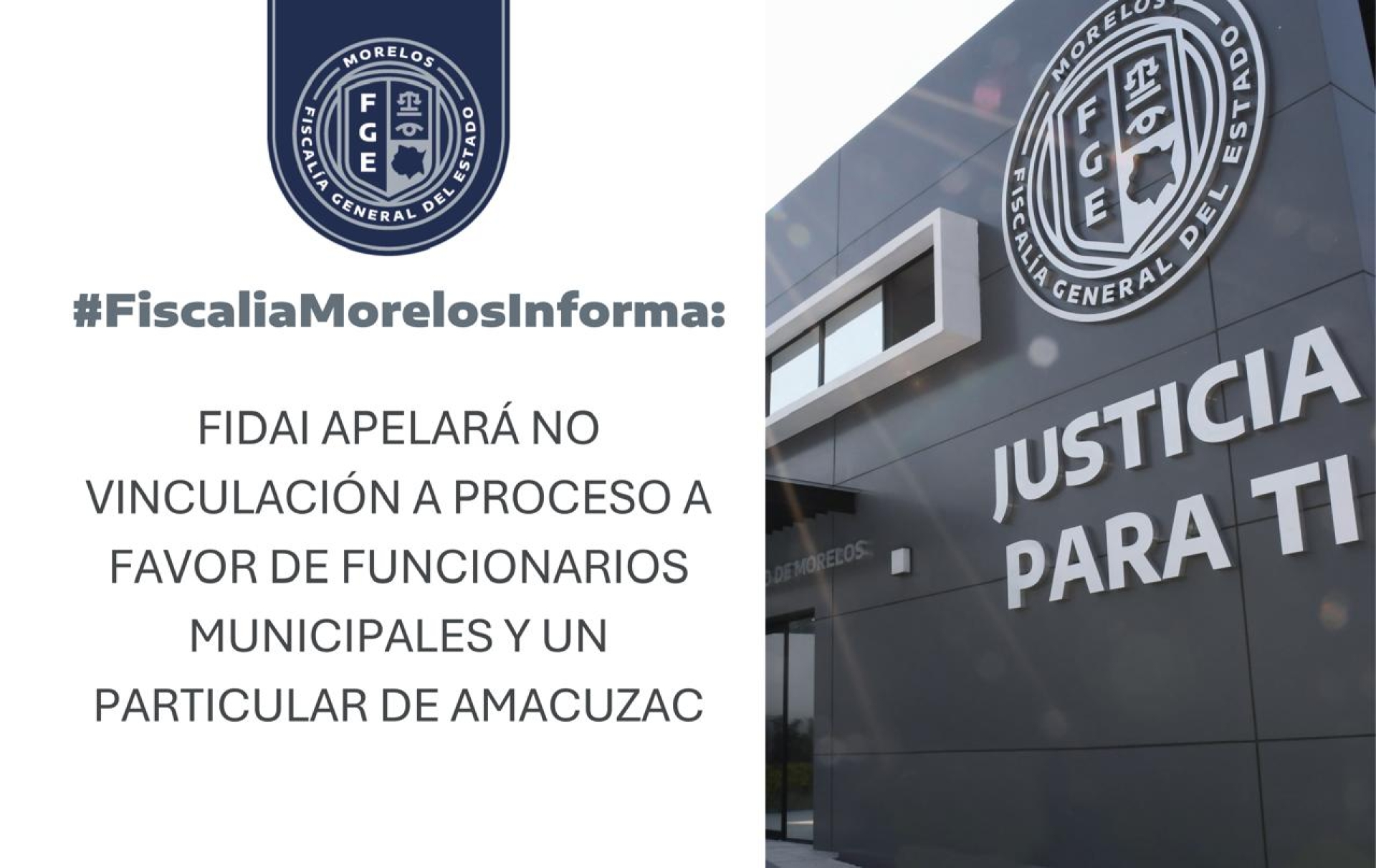 FIDAI apelará no vinculación a proceso a favor de funcionarios municipales y un particular de Amacuzac