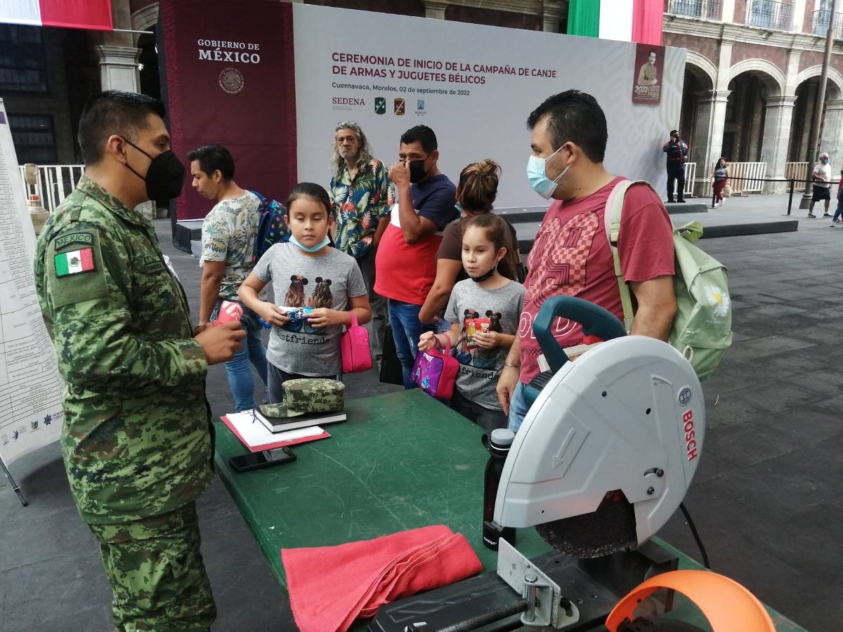Encabezan Gobierno de Morelos y Sedena inicio de la campaña de Canje de Armas y Juguetes Bélicos