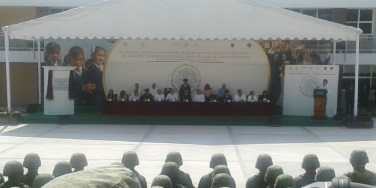 Inauguran instalaciones de educación básica en cuartel militar de Jojutla