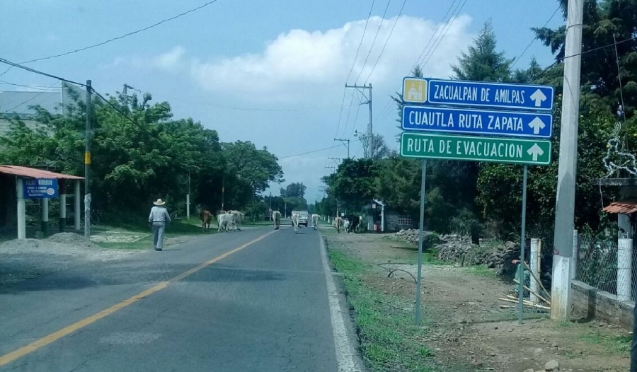 Rehabilitan rutas de evacuación del Popocatépetl