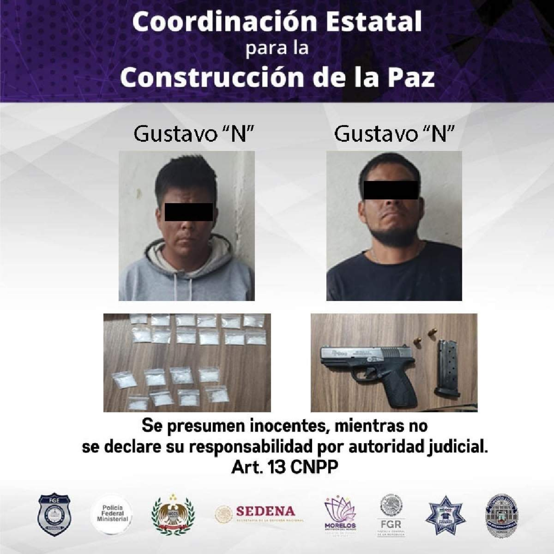 Les hallaron una pistola y 'cristal'
