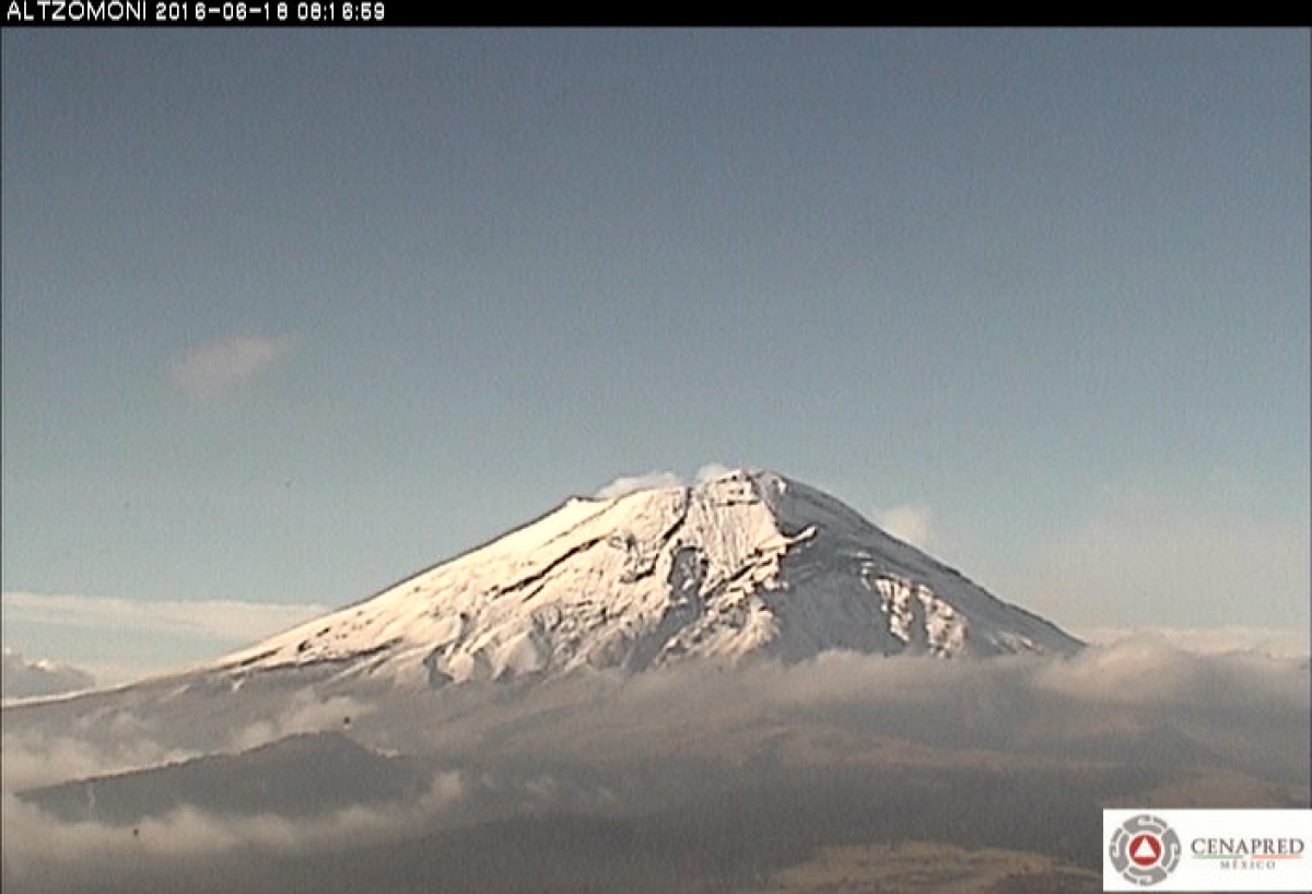 Relativa calma registra el volcán Popocatépetl