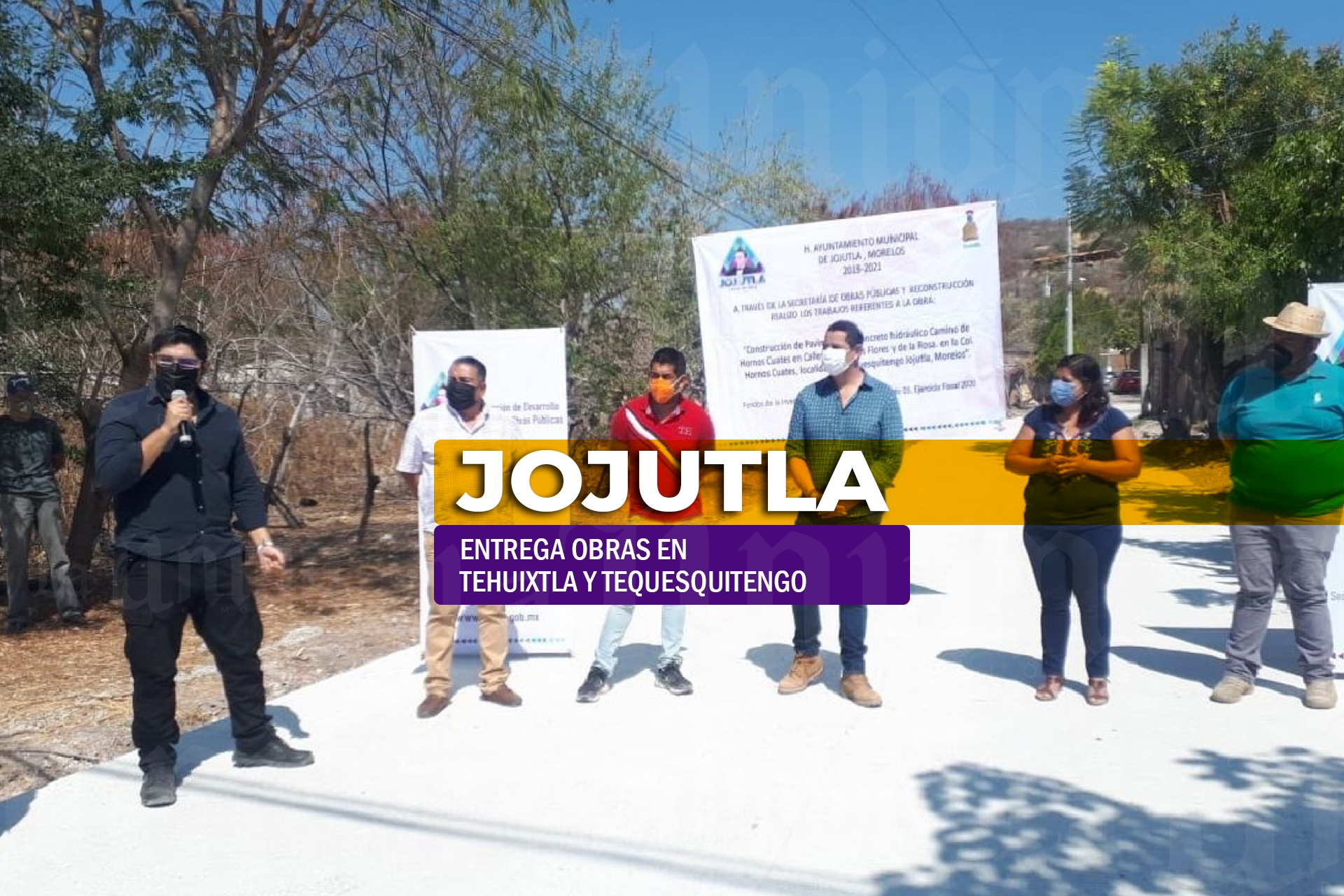 Ayuntamiento de Jojutla entrega obras en Tehuixtla y Tequesquitengo