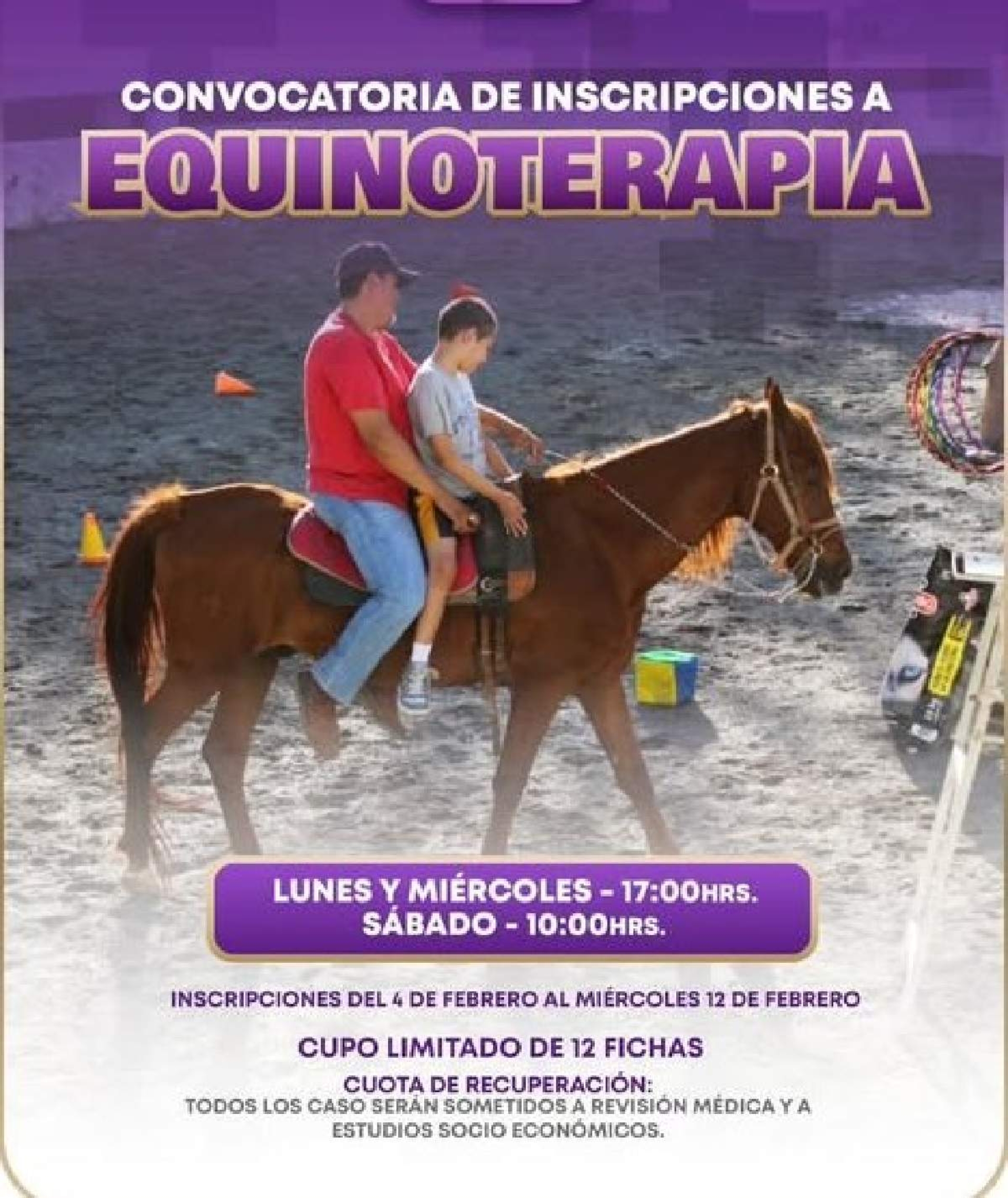 Convocan a aprovechar jornadas de equinoterapia en Jojutla