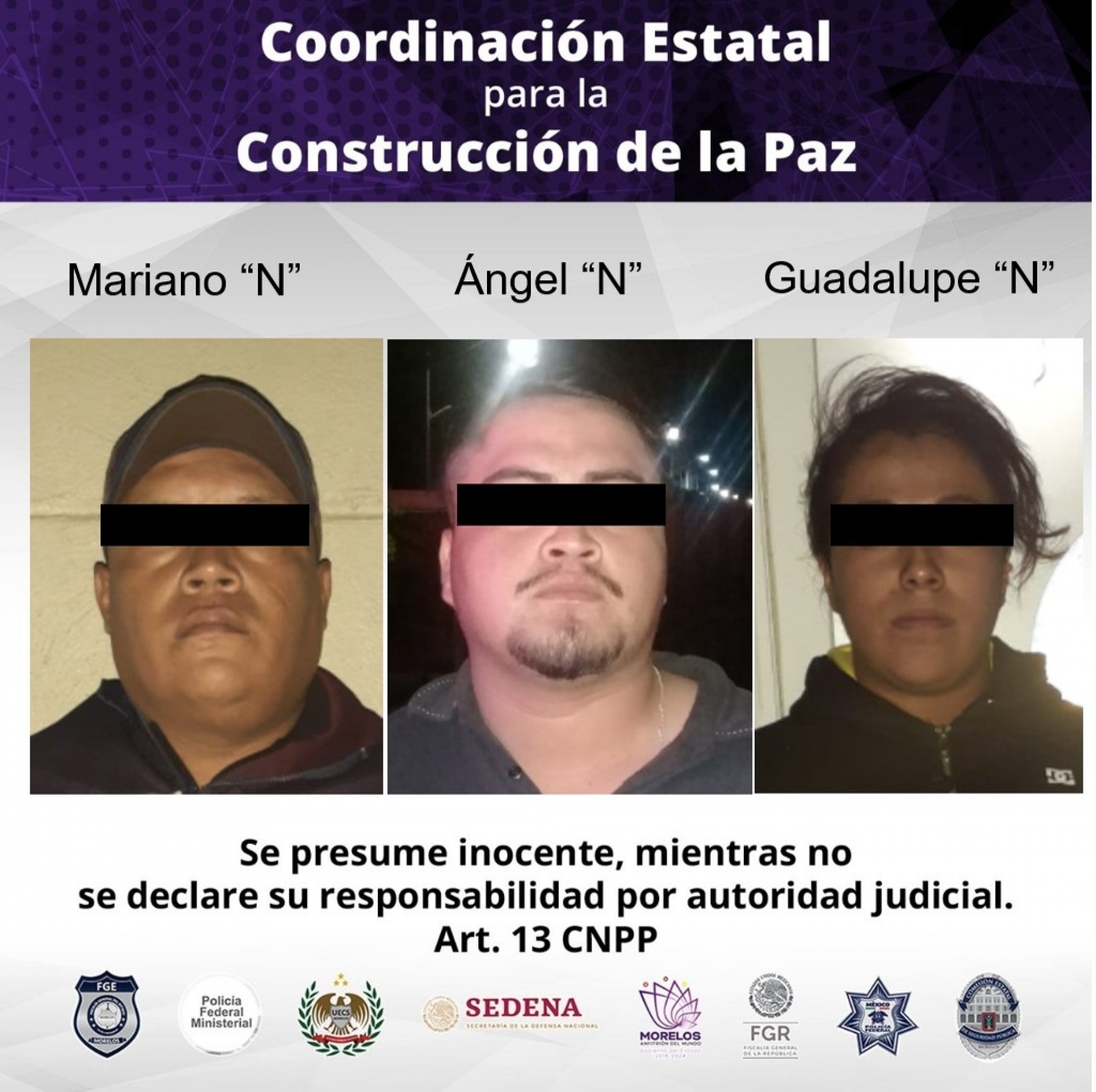 Detienen a tres personas con armas de fuego