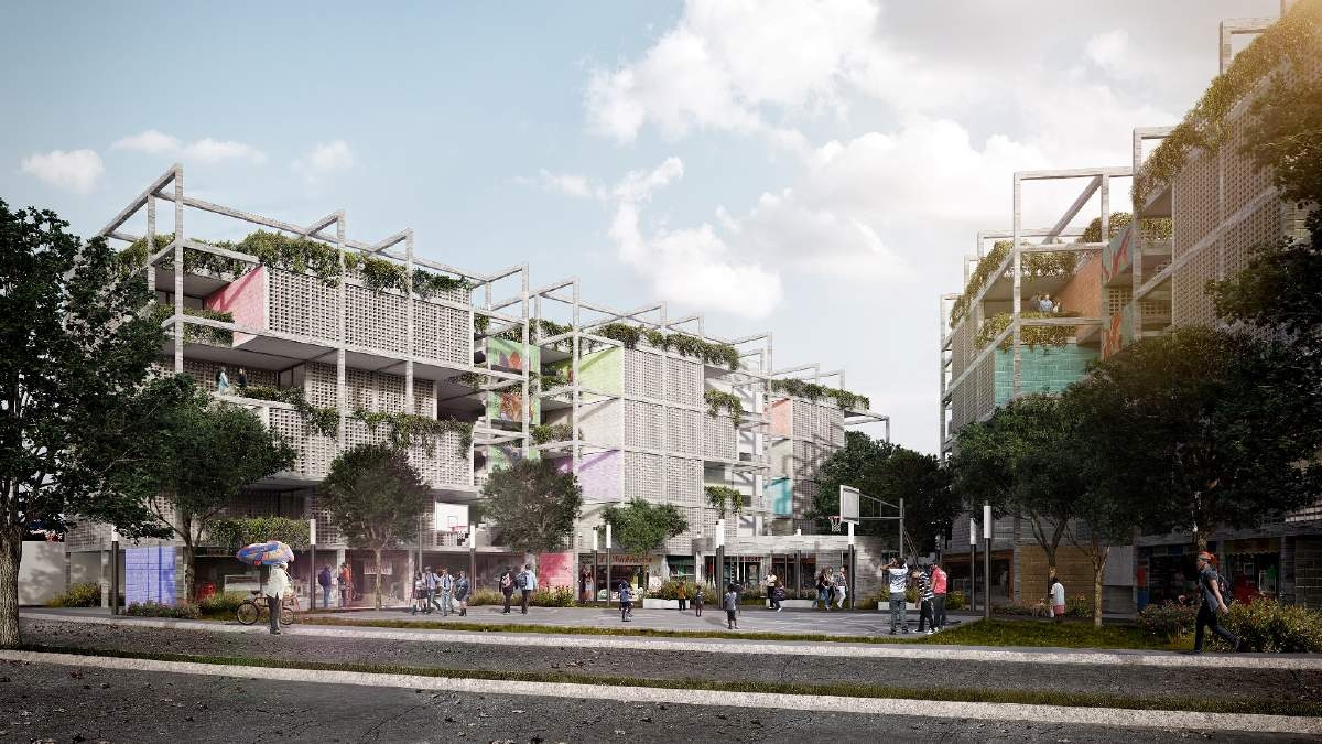 Vivienda intraurbana con identidad barrial, flexible y económica